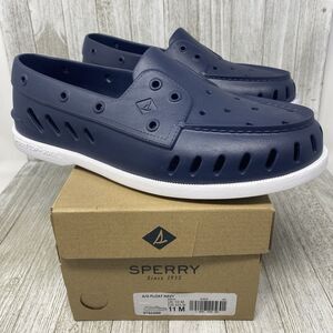 Sperry Authentic Original A/O Float Boat Shoes Men Size 11 M Navy - NEW IN BOX